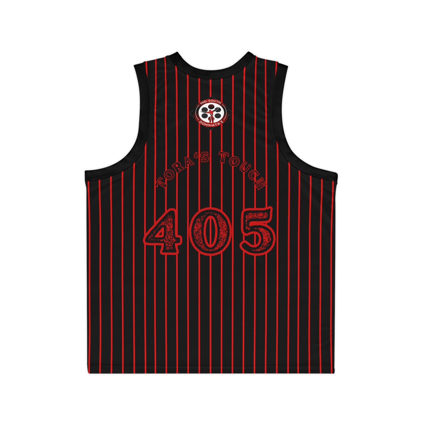 MSD Tora's Touch Pinstripe Basketball Jersey (Black)