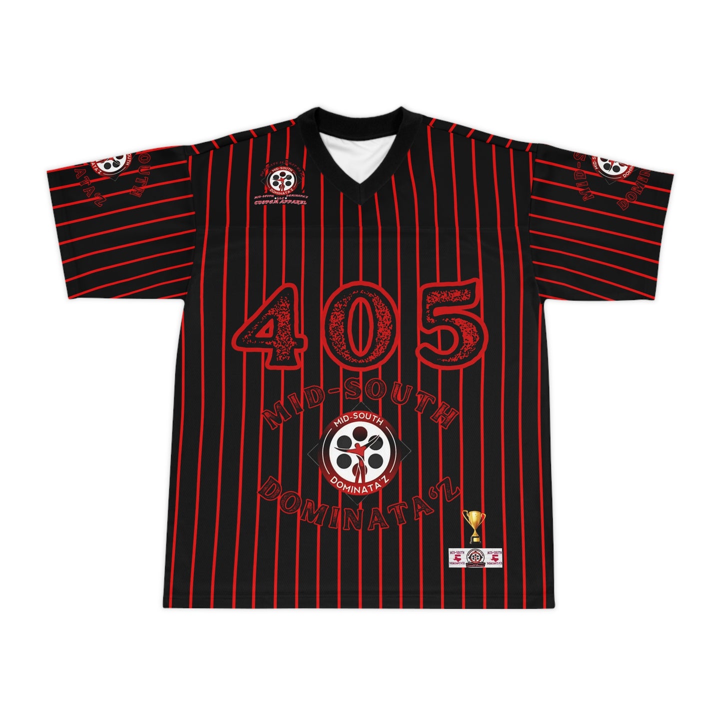 MSD Tora's Touch Pinstripe Football Jersey (Black)