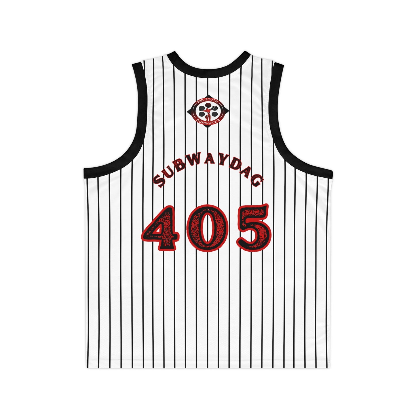 MSD SDG Pinstripe Basketball Jersey (White)