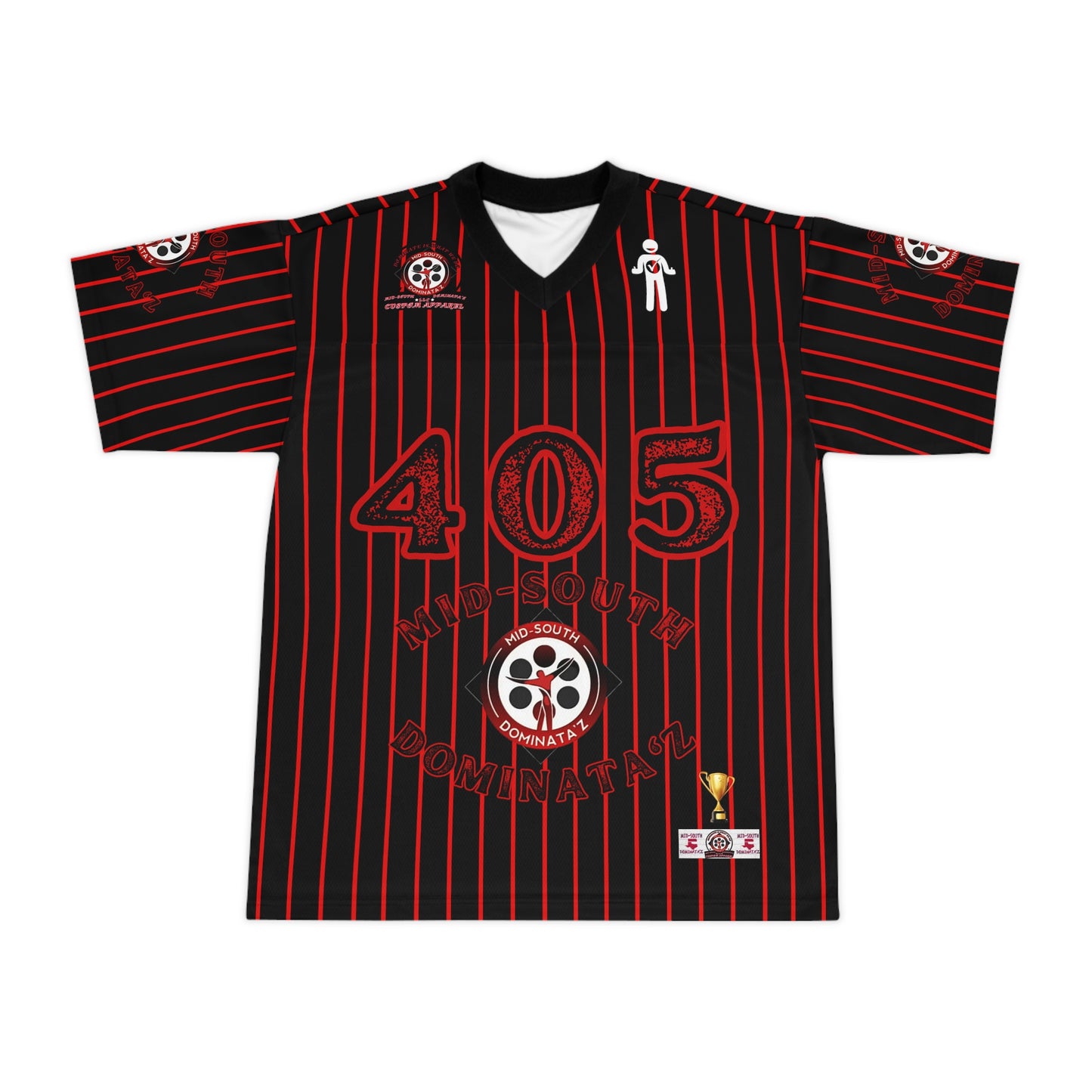 MSD Custom Pinstripe Football Jersey (Black)