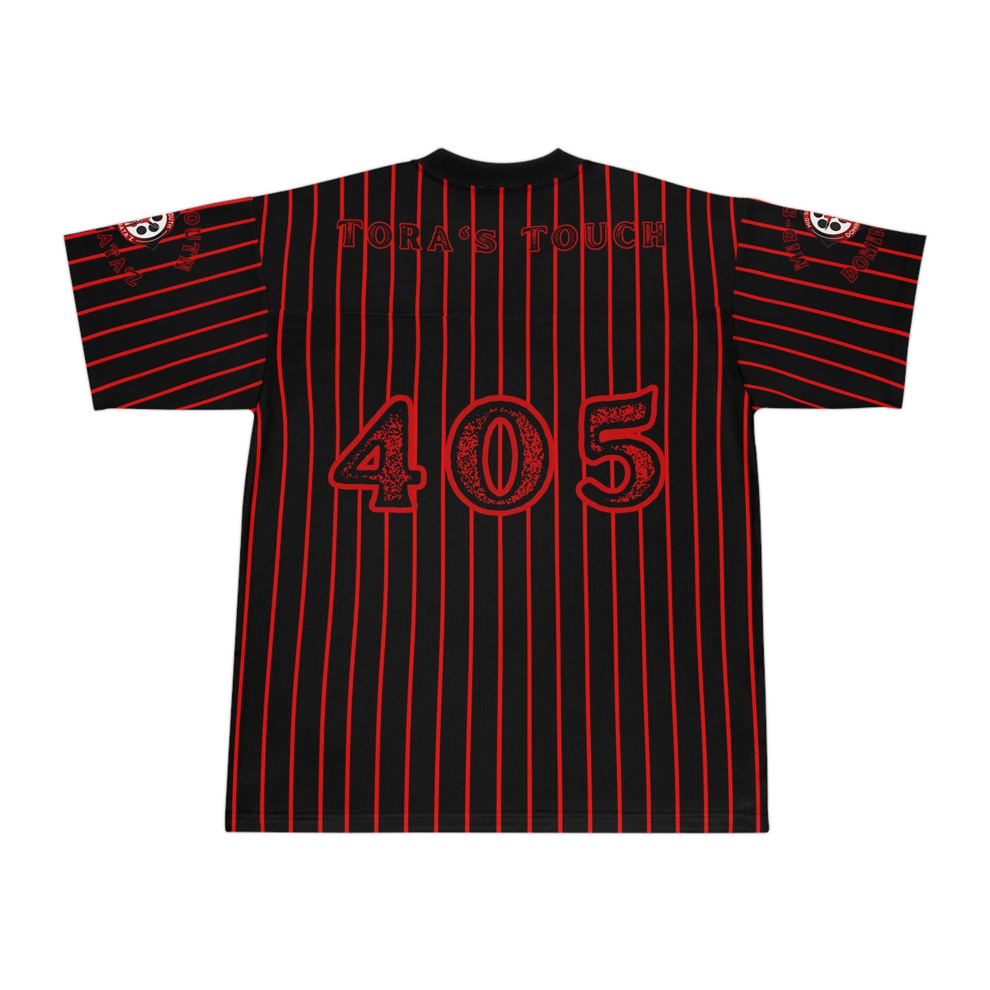 MSD Tora's Touch Pinstripe Football Jersey (Black)