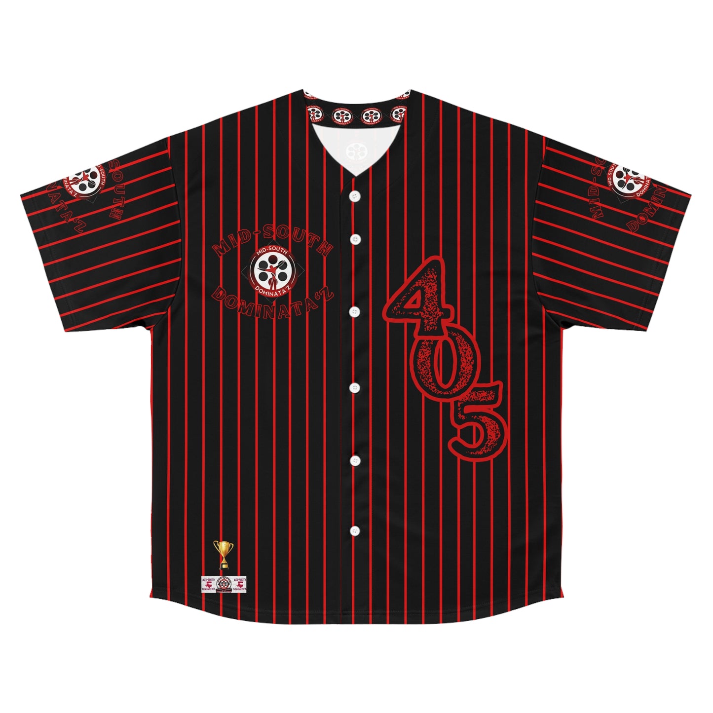 MSD Mari P Pinstripe Baseball Jersey (Black)