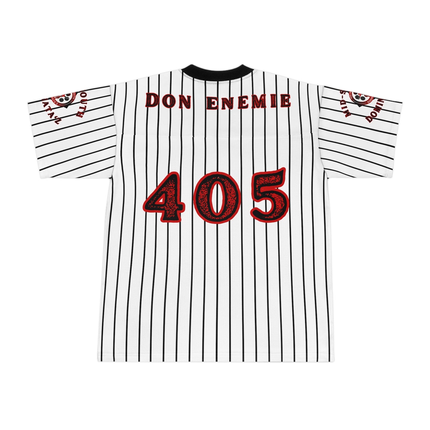 MSD Don Enemie Pinstripe Football Jersey (White)