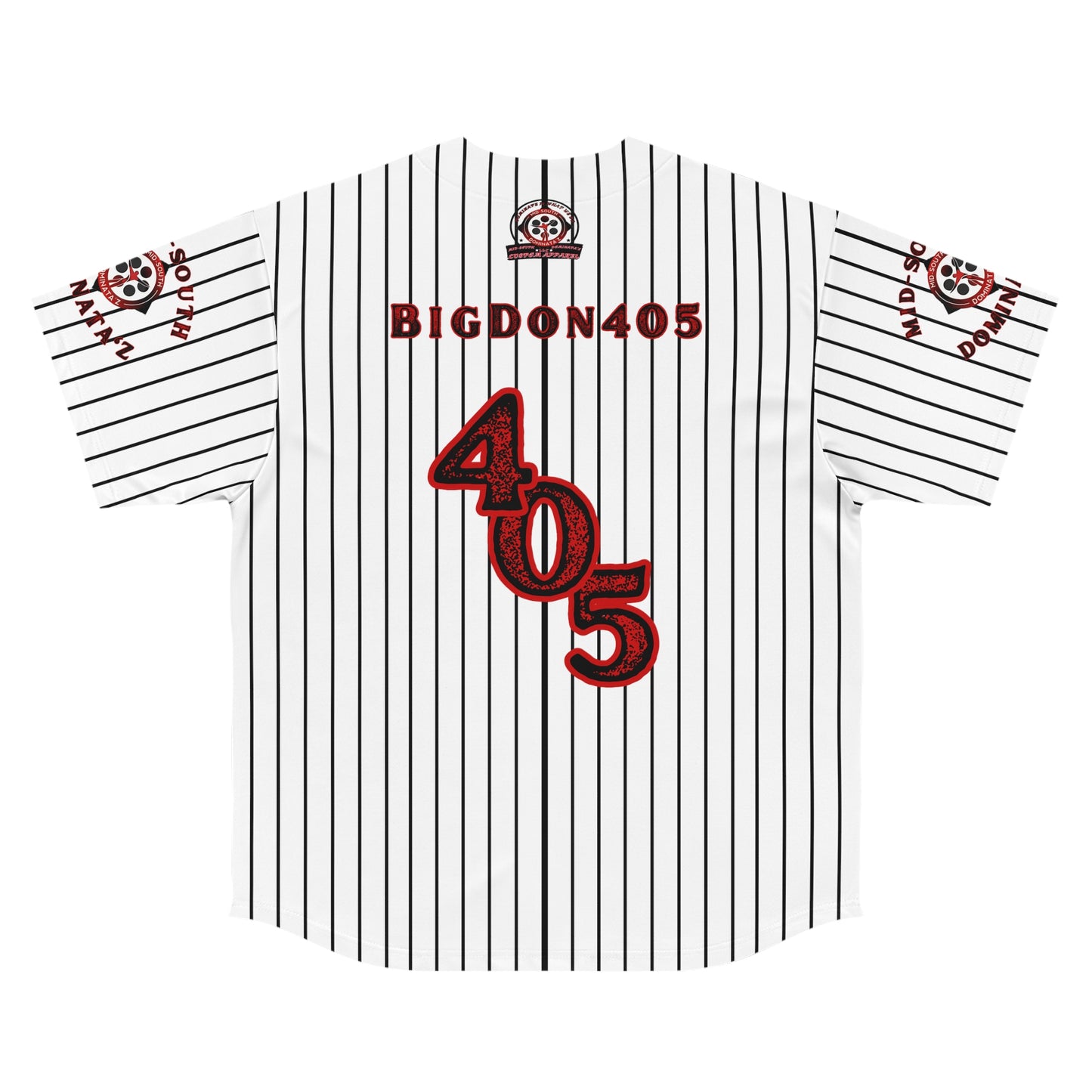 MSD BigDon405 Pinstripe Baseball Jersey (White)