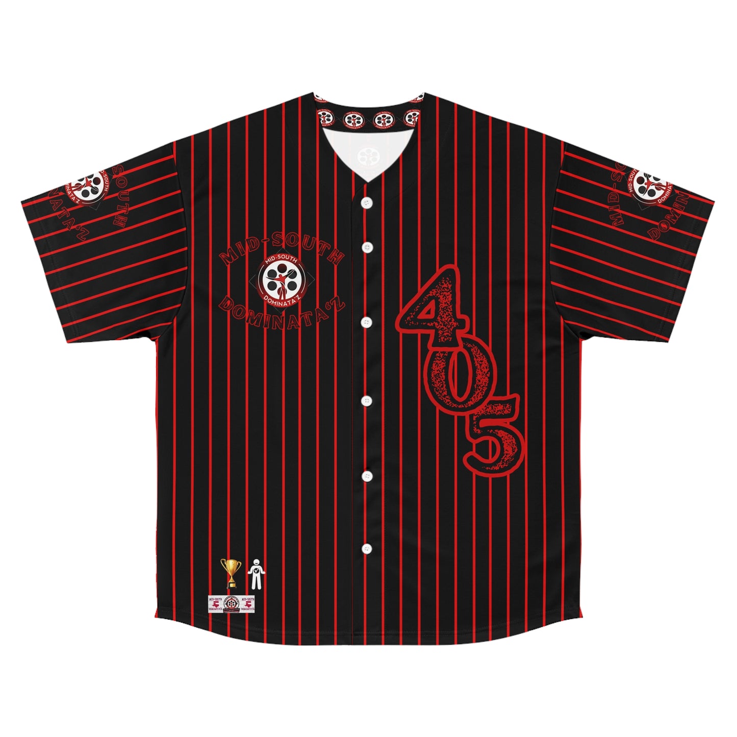 MSD Custom Pinstripe Baseball Jersey (Black)