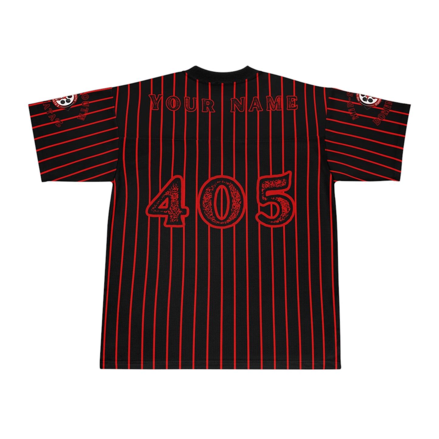 MSD Custom Pinstripe Football Jersey (Black)