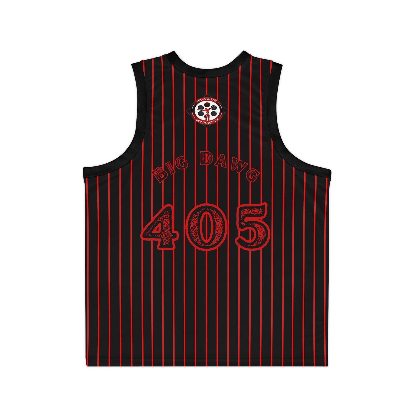 MSD Big Dawg Pinstripe Basketball Jersey (Black)