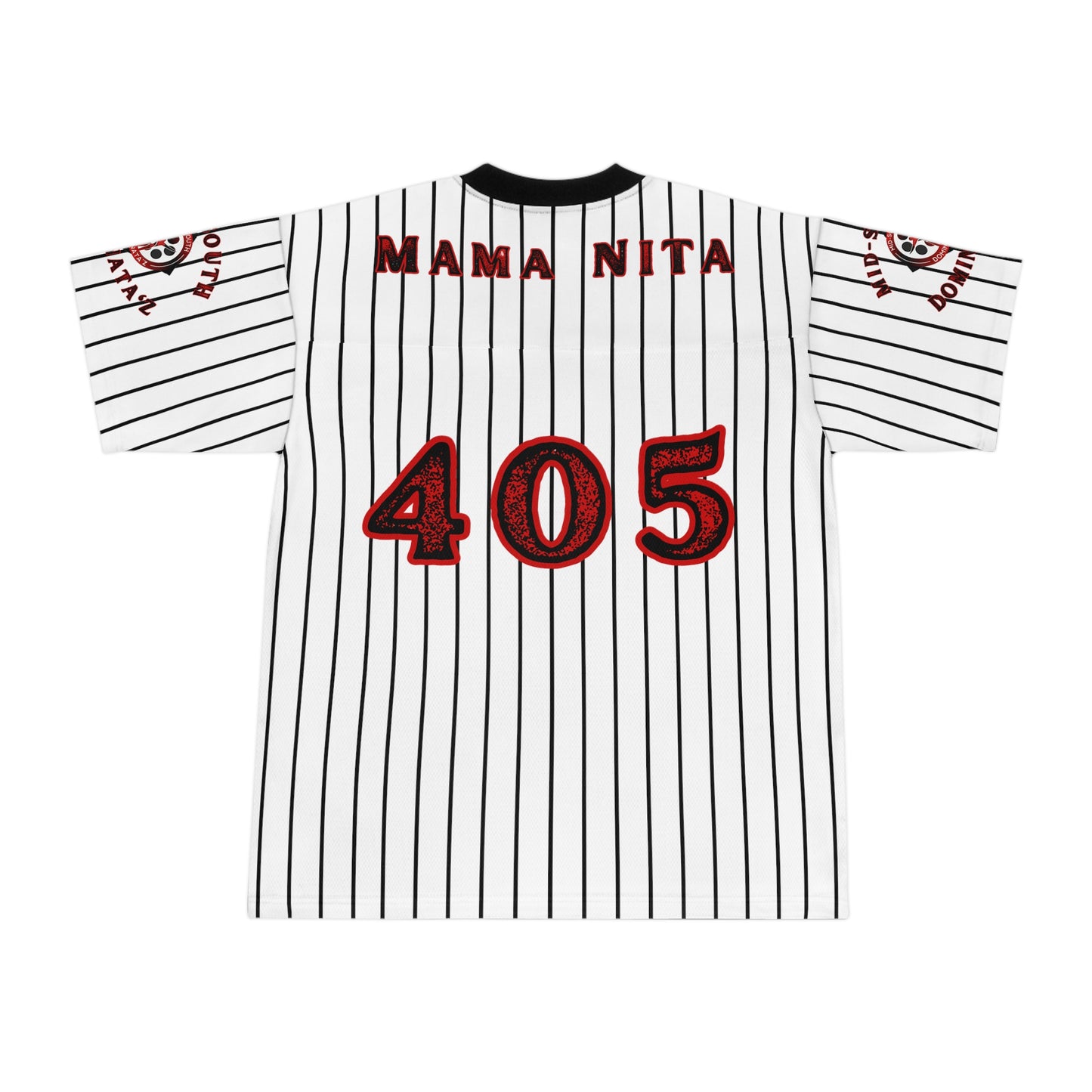 MSD Mama Nita Pinstripe Football Jersey (White)