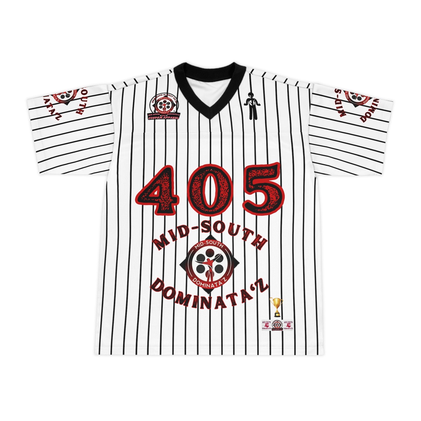 MSD Custom Pinstripe Football Jersey (White)