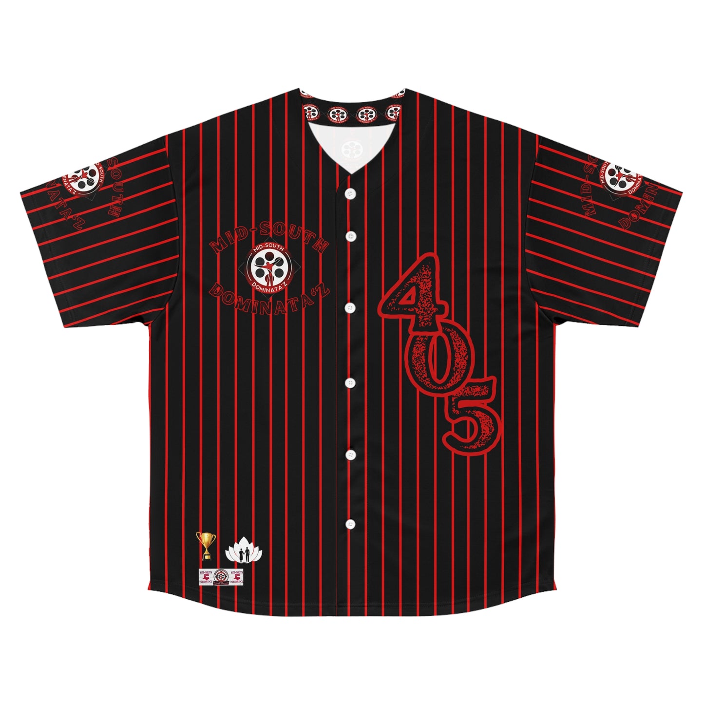 MSD Mama Nita Pinstripe Baseball Jersey (Black)