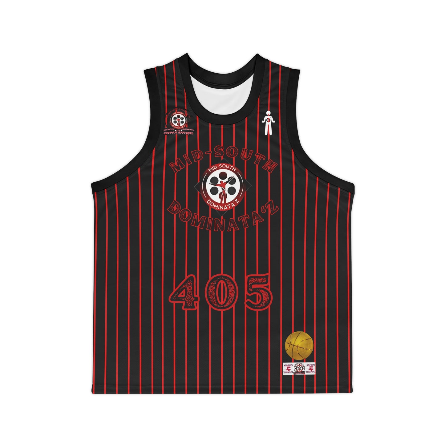 MSD Custom Pinstripe Basketball Jersey (Black)