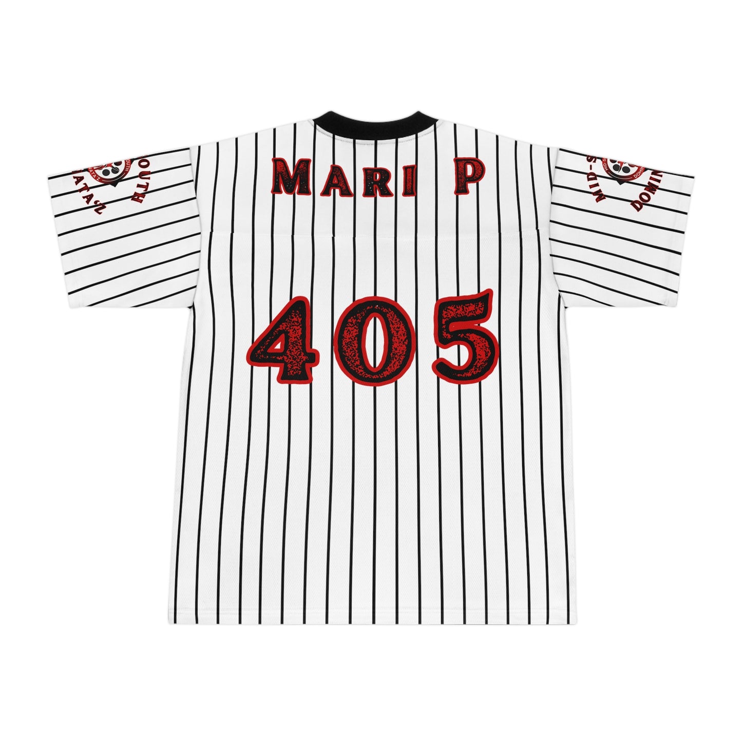 MSD Mari P Pinstripe Football Jersey (White)