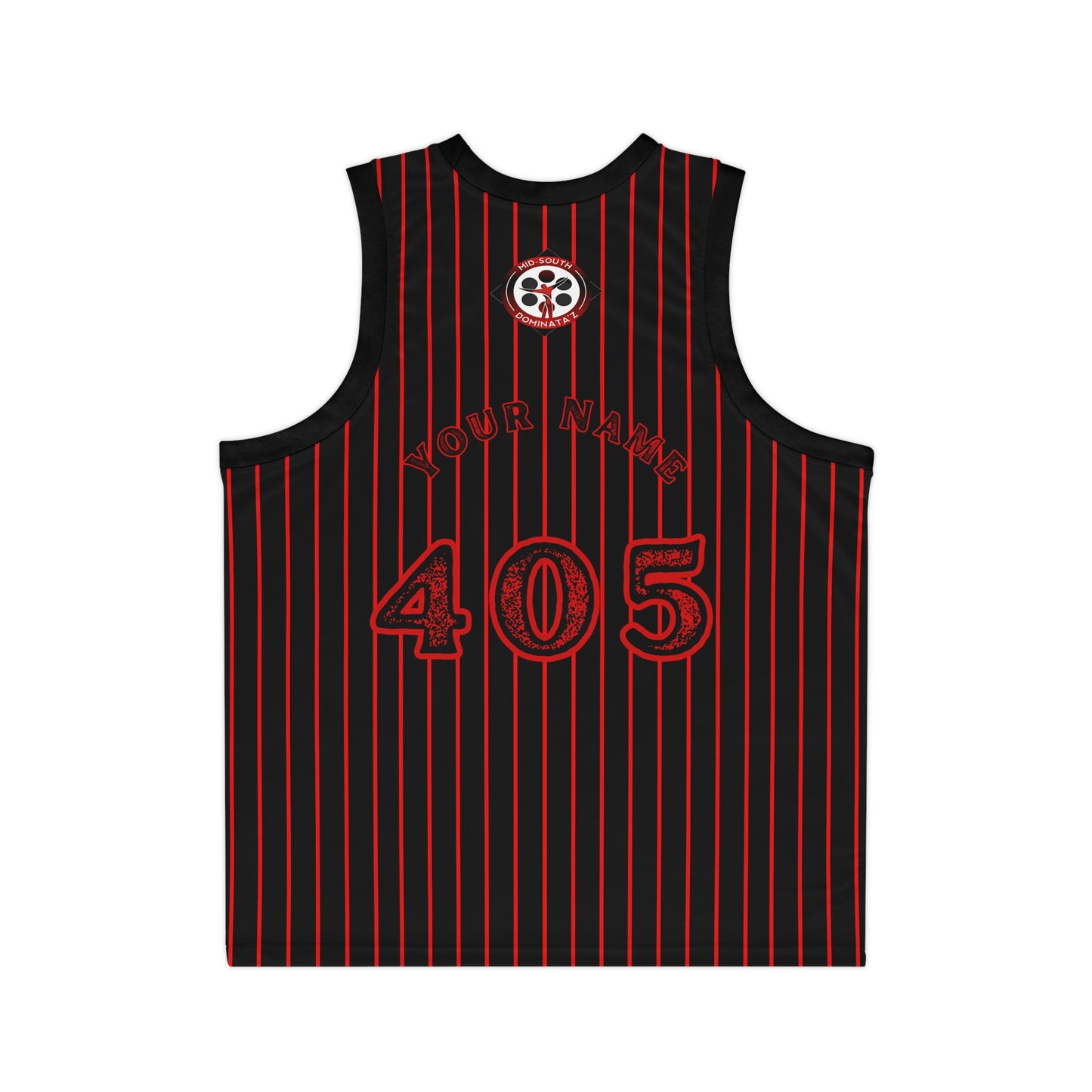 MSD Custom Pinstripe Basketball Jersey (Black)